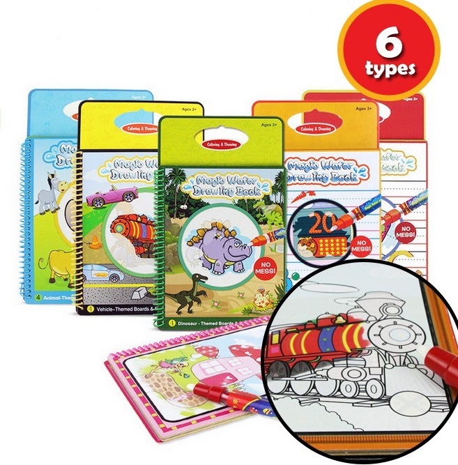 ET 843 Magic Water Coloring Book Scene